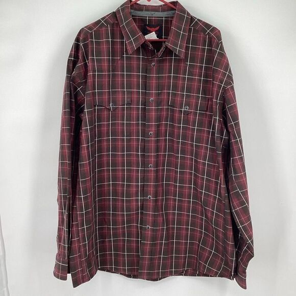 Mens Trevor Brazile Relentless By‎ Wrangler plaid Western Pearl Snap - Picture 1 of 6